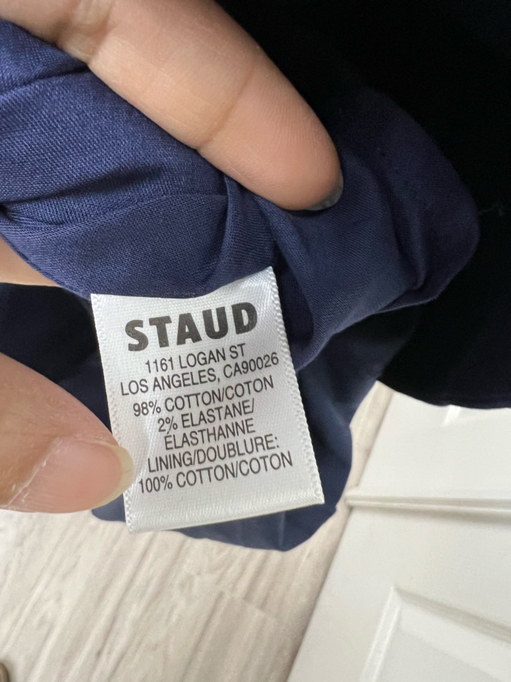 STAUD Wells Midi Dress in Navy Size 6 in Navy NWT - Picture 15 of 15